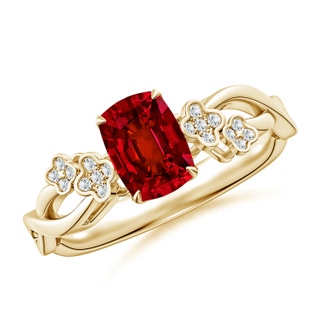 Cushion Rectangular Lab-Grown Lab Grown Ruby