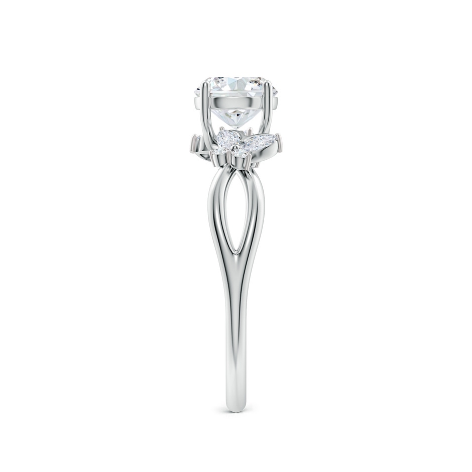 5.9mm FGVS Lab-Grown Round Diamond Butterfly Engagement Ring in P950 Platinum side 299