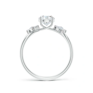 Lab-Grown Round Diamond Butterfly Engagement Ring