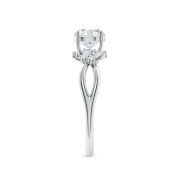 Lab-Grown Round Diamond Butterfly Engagement Ring