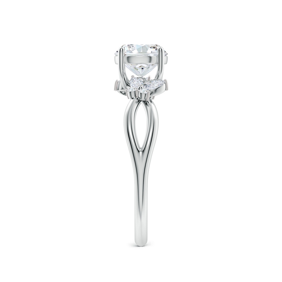 6.4mm FGVS Lab-Grown Round Diamond Butterfly Engagement Ring in 18K White Gold side 299