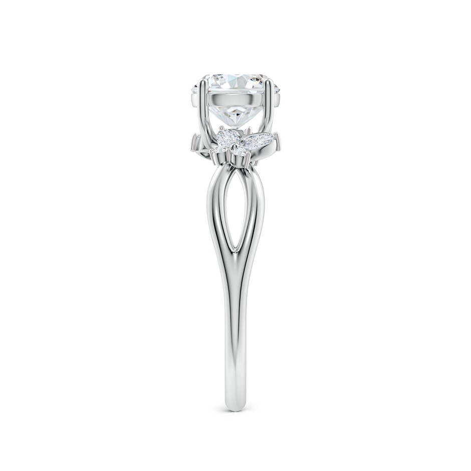 6.4mm FGVS Lab-Grown Round Diamond Butterfly Engagement Ring in P950 Platinum side 299