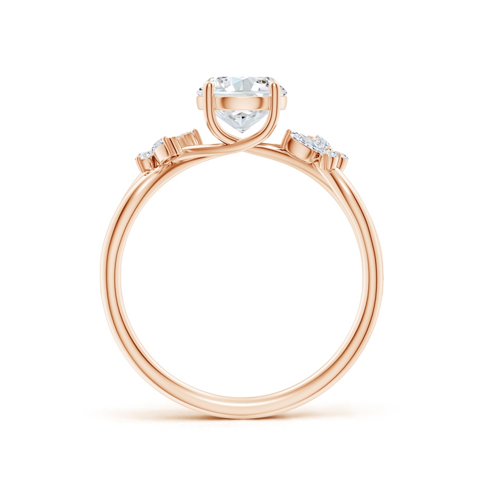 6.4mm FGVS Lab-Grown Round Diamond Butterfly Engagement Ring in Rose Gold side 199