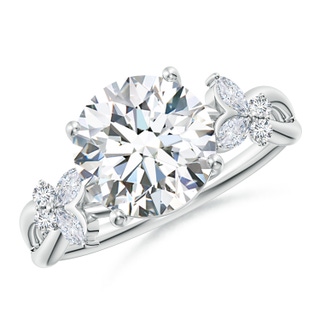 9.2mm FGVS Lab-Grown Round Diamond Butterfly Engagement Ring in P950 Platinum