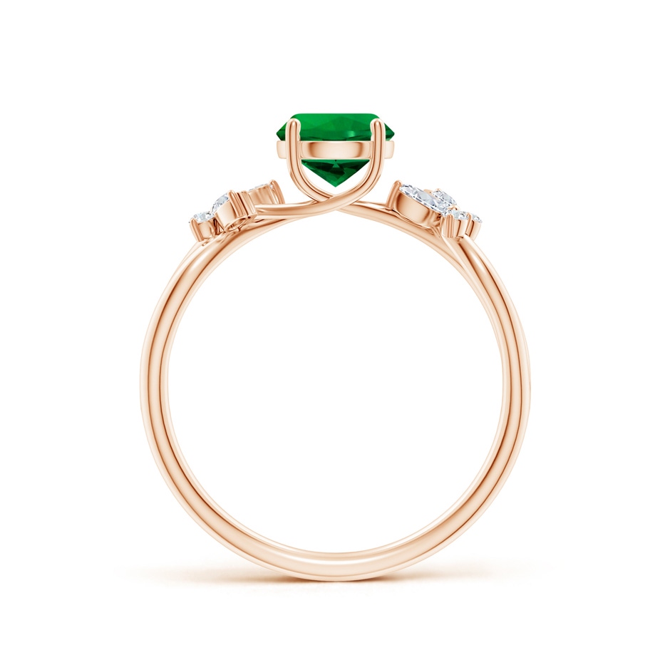 6mm Labgrown Lab-Grown Round Emerald Butterfly Engagement Ring in Rose Gold side 199