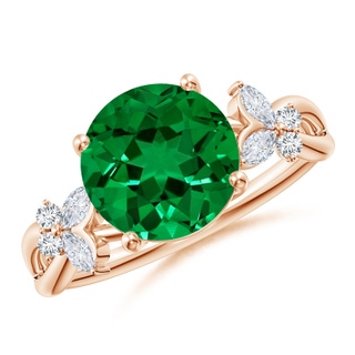 Round Lab-Grown Lab Grown Emerald