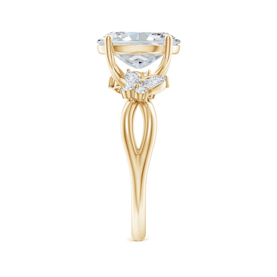 10x8mm FGVS Lab-Grown Oval Diamond Butterfly Engagement Ring in Yellow Gold side 299