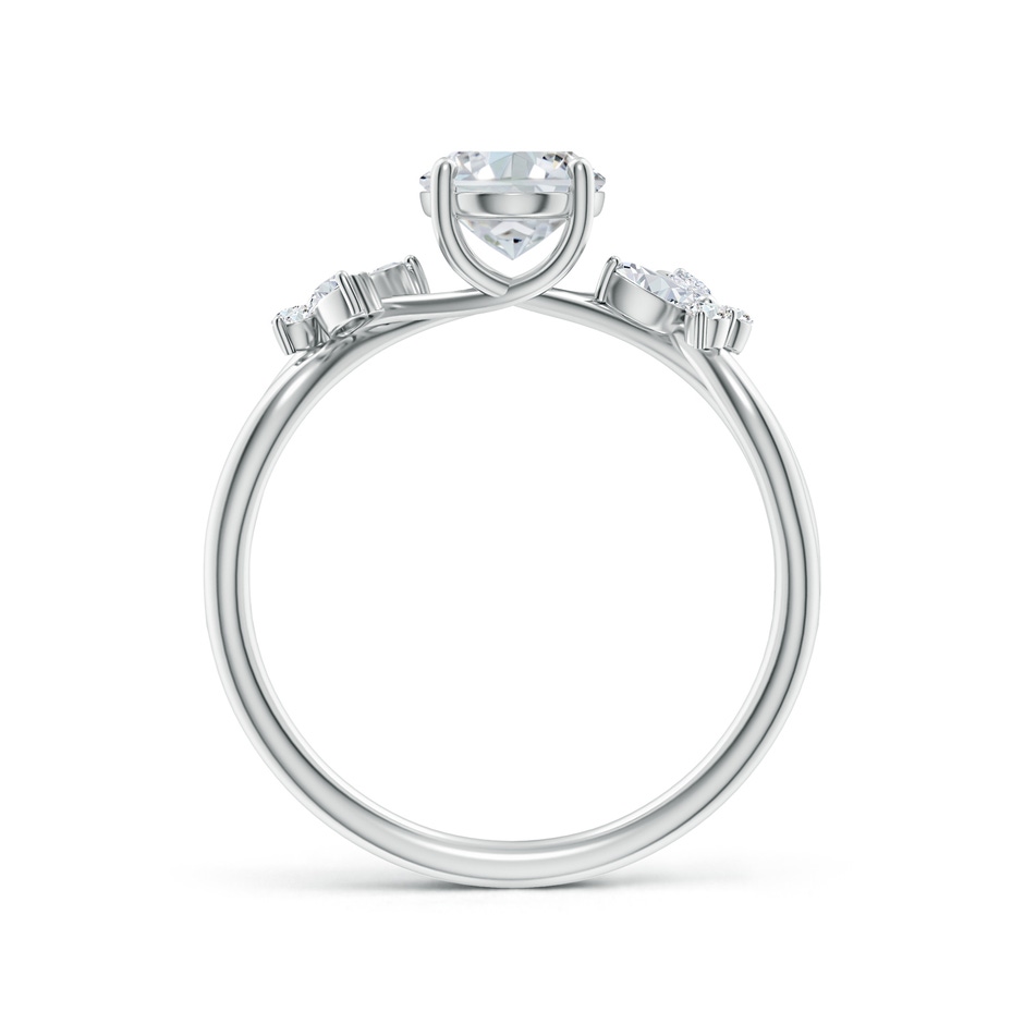 8x6mm FGVS Lab-Grown Oval Diamond Butterfly Engagement Ring in 18K White Gold side 199