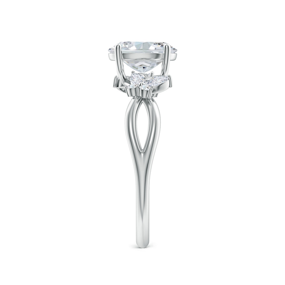8x6mm FGVS Lab-Grown Oval Diamond Butterfly Engagement Ring in 18K White Gold side 299
