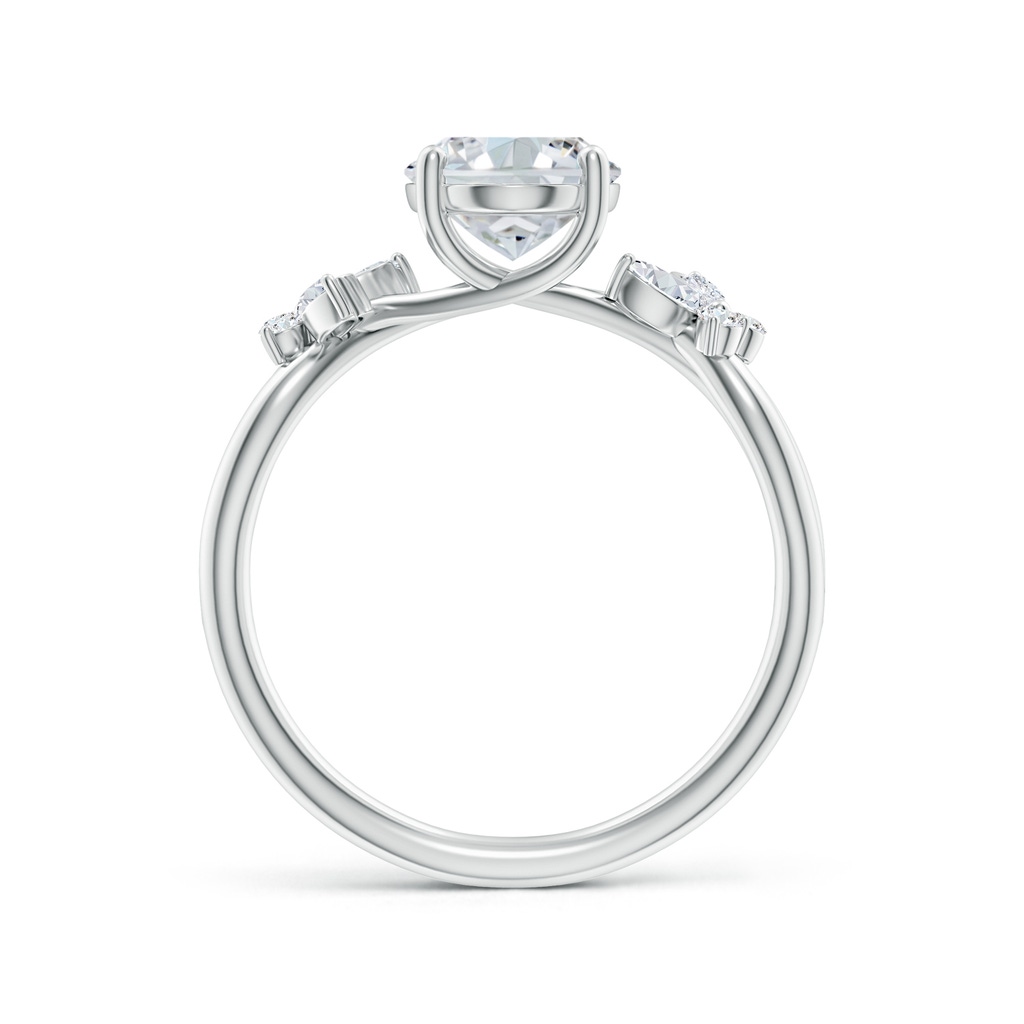 9x7mm FGVS Lab-Grown Oval Diamond Butterfly Engagement Ring in White Gold - side 199