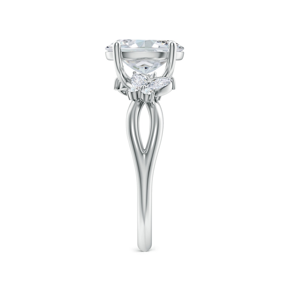 9x7mm FGVS Lab-Grown Oval Diamond Butterfly Engagement Ring in White Gold side 299