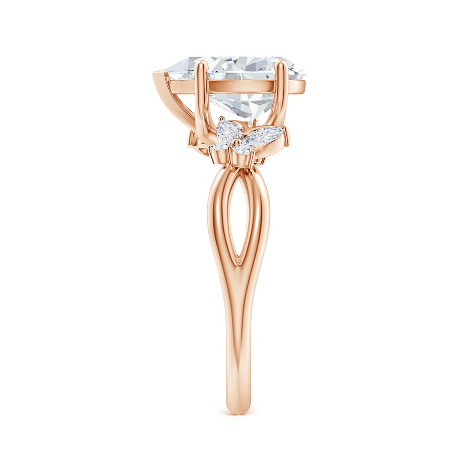 10x8mm FGVS Lab-Grown Pear-Shaped Diamond Butterfly Engagement Ring in Rose Gold side 299