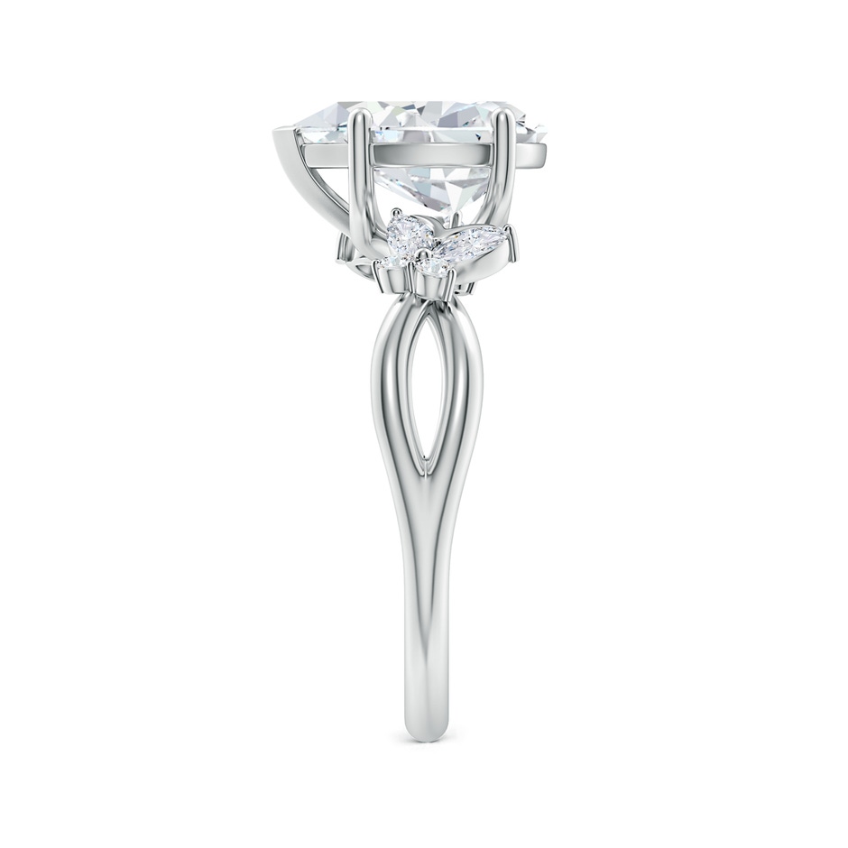 10x8mm FGVS Lab-Grown Pear-Shaped Diamond Butterfly Engagement Ring in White Gold side 299