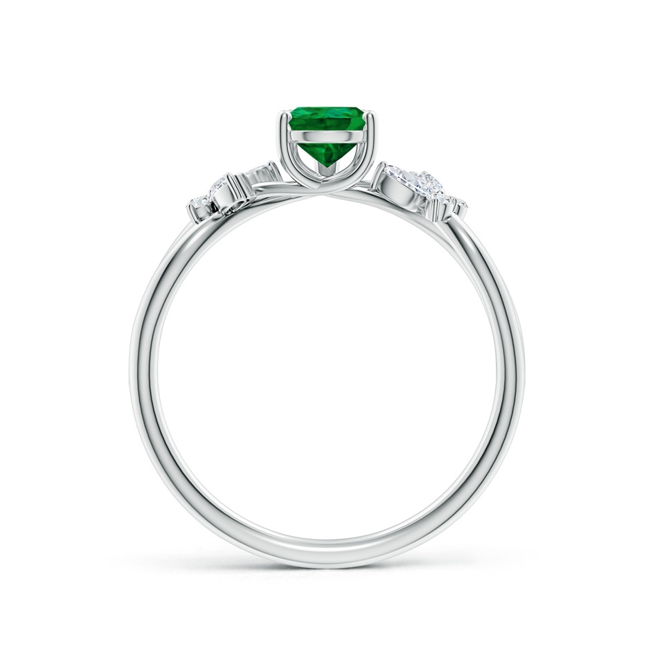 7x5mm Labgrown Lab-Grown Pear-Shaped Emerald Butterfly Engagement Ring in White Gold side 199