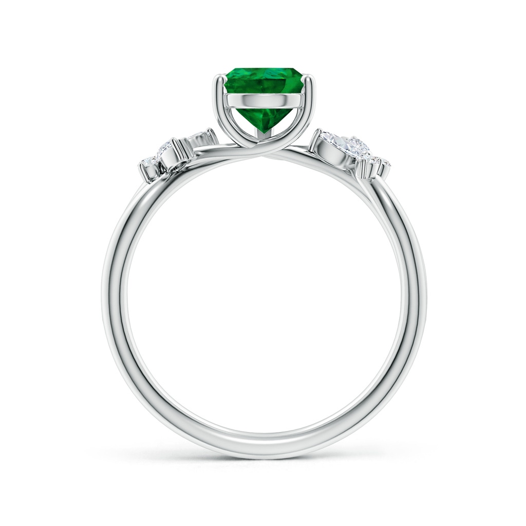 9x7mm Labgrown Lab-Grown Pear-Shaped Emerald Butterfly Engagement Ring in White Gold Side 199