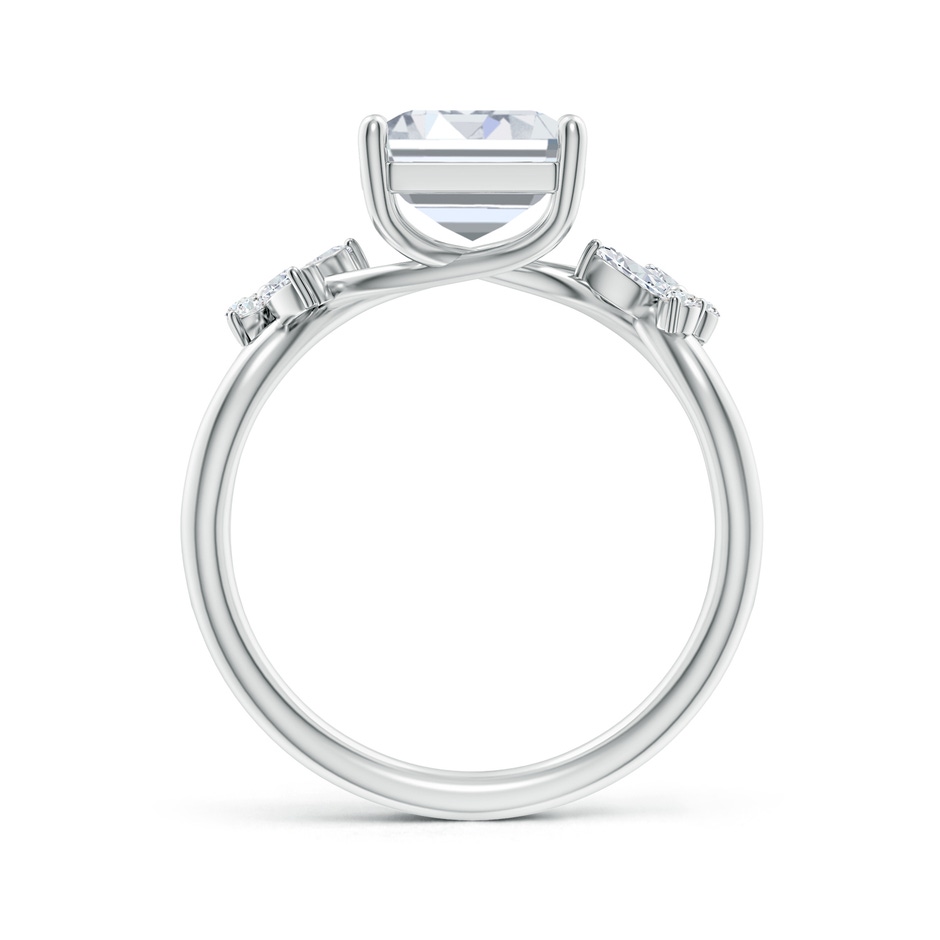 10x7mm FGVS Lab-Grown Emerald-Cut Diamond Butterfly Engagement Ring in 18K White Gold side 199
