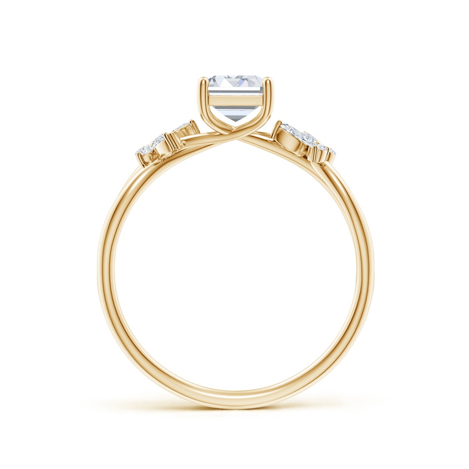 7x5mm FGVS Lab-Grown Emerald-Cut Diamond Butterfly Engagement Ring in Yellow Gold side 199