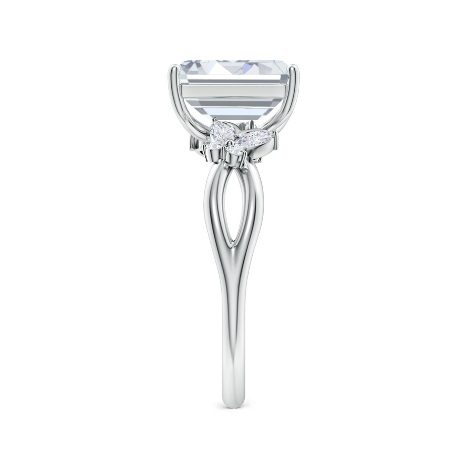 8.5x6.5mm FGVS Lab-Grown Emerald-Cut Diamond Butterfly Engagement Ring in White Gold side 299