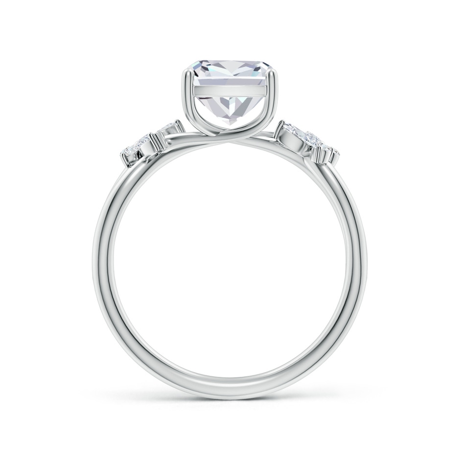 8.5x6.5mm FGVS Lab-Grown Cushion Rectangular Diamond Butterfly Engagement Ring in White Gold side 199