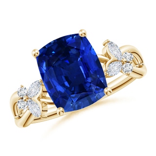 Cushion Rectangular Lab-Grown Lab Grown Blue Sapphire