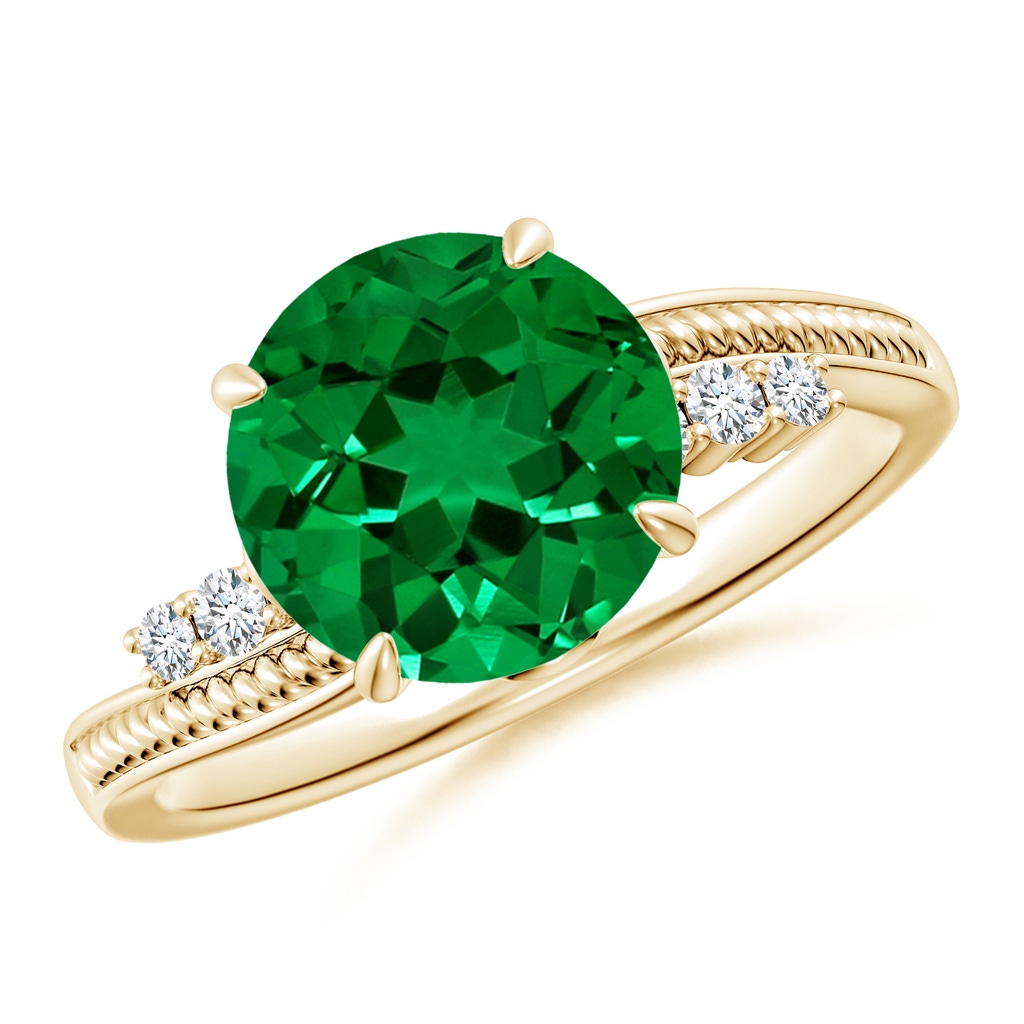9mm Labgrown LSR4617ED-YGE-Labgrown-9 in 18K Yellow Gold