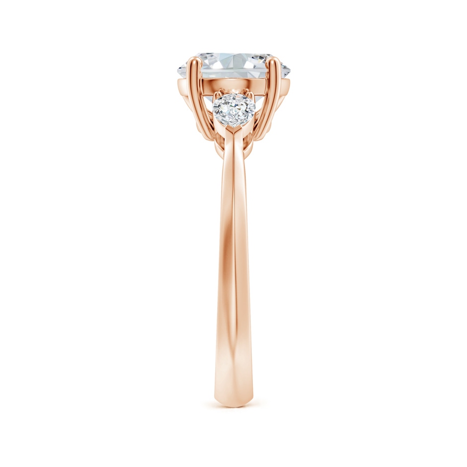 10x8mm FGVS Lab-Grown Classic East-West Oval Diamond Side Stone Engagement Ring in 18K Rose Gold side 299