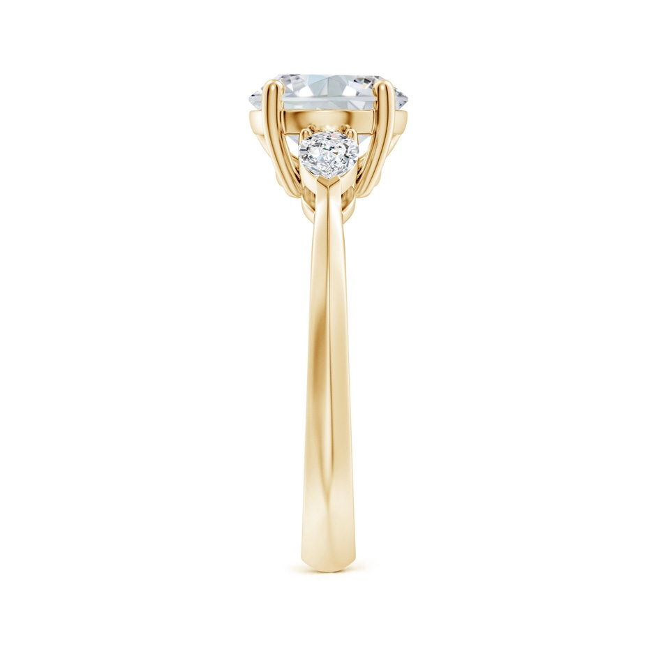 10x8mm FGVS Lab-Grown Classic East-West Oval Diamond Side Stone Engagement Ring in 18K Yellow Gold side 299