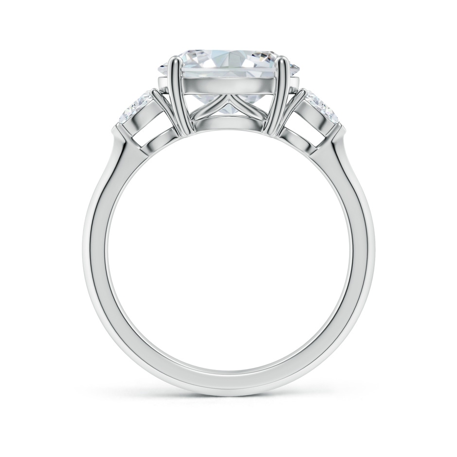 10x8mm FGVS Lab-Grown Classic East-West Oval Diamond Side Stone Engagement Ring in White Gold side 199