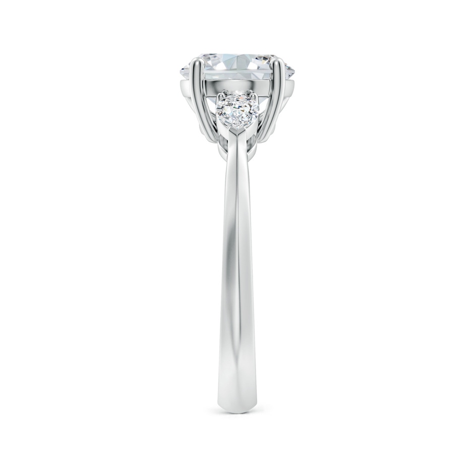 10x8mm FGVS Lab-Grown Classic East-West Oval Diamond Side Stone Engagement Ring in White Gold side 299