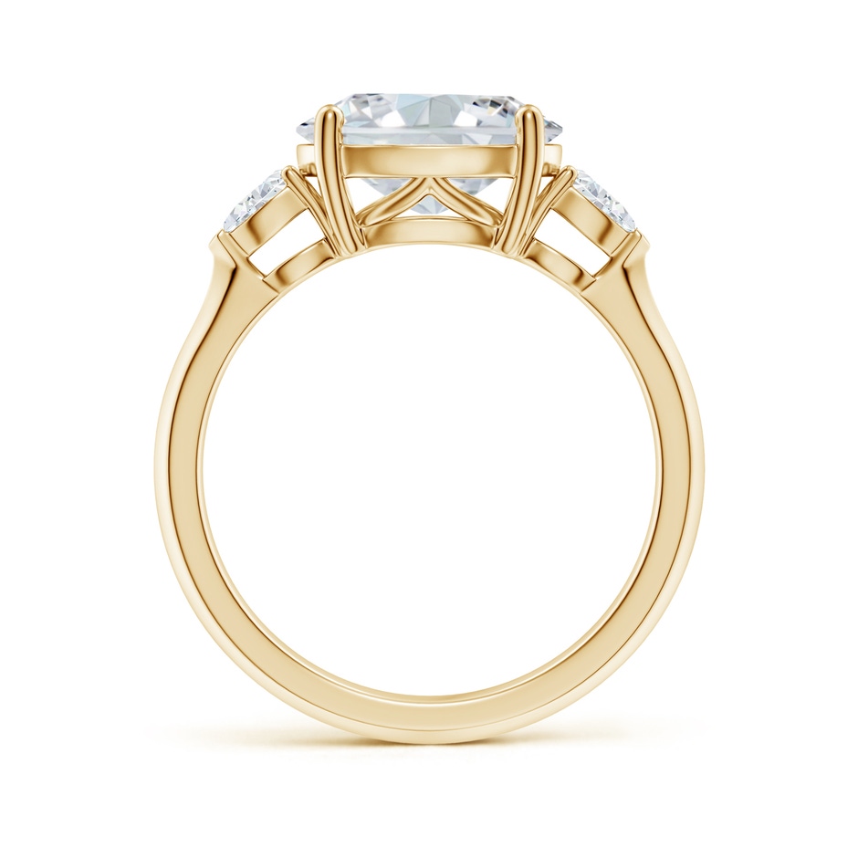 10x8mm FGVS Lab-Grown Classic East-West Oval Diamond Side Stone Engagement Ring in Yellow Gold side 199