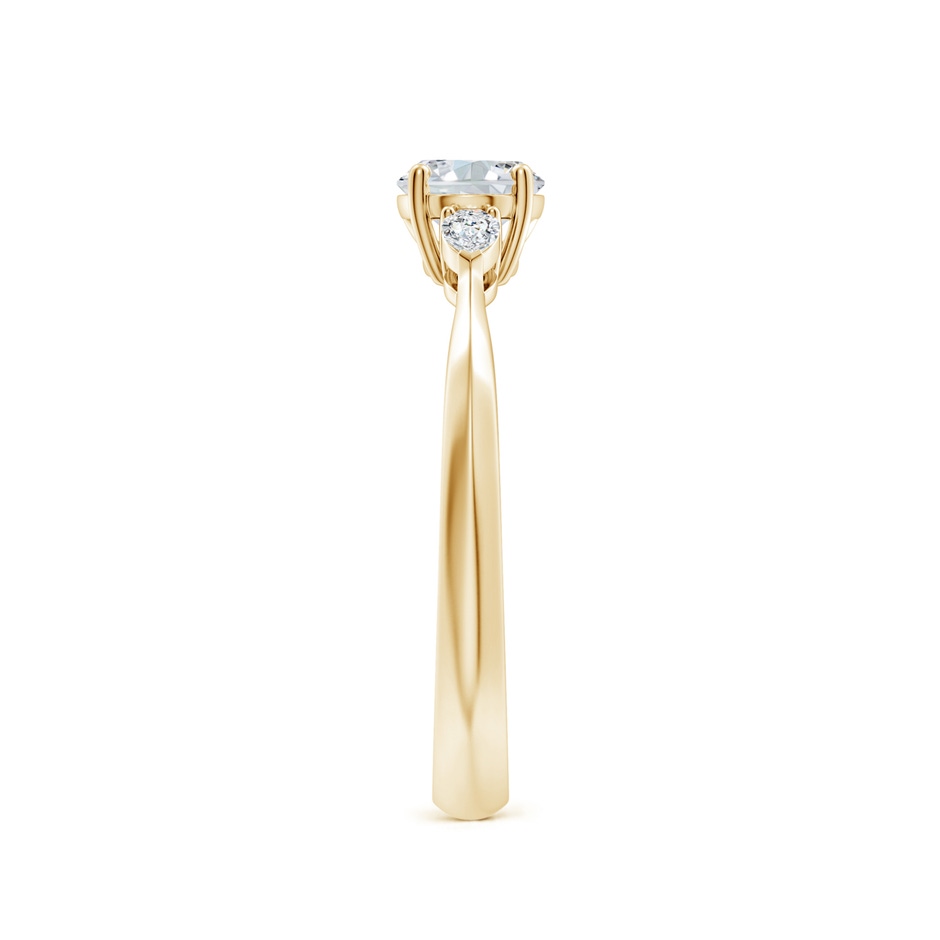 7x5mm FGVS Lab-Grown Classic East-West Oval Diamond Side Stone Engagement Ring in 9K Yellow Gold side 299