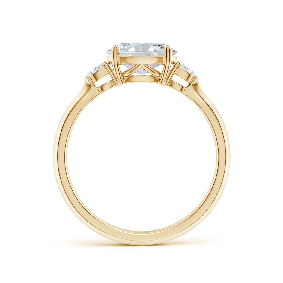 8x6mm FGVS Lab-Grown Classic East-West Oval Diamond Side Stone Engagement Ring in Yellow Gold side 199