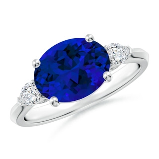 Oval Lab-Grown Lab Grown Blue Sapphire