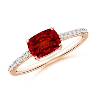 7x5mm Labgrown LSR4627RD-RG-Labgrown-7x5 in Rose Gold