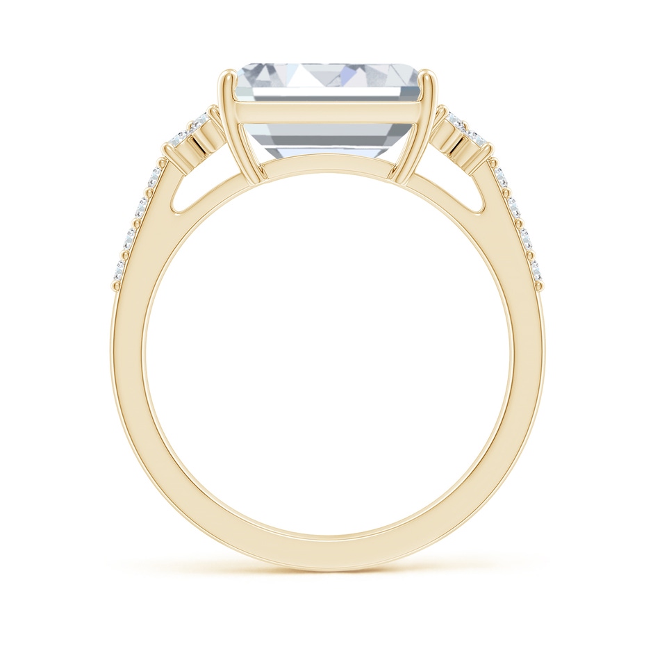 10x7mm FGVS Lab-Grown East-West Emerald-Cut Diamond Side Stone Engagement Ring in 18K Yellow Gold side 199