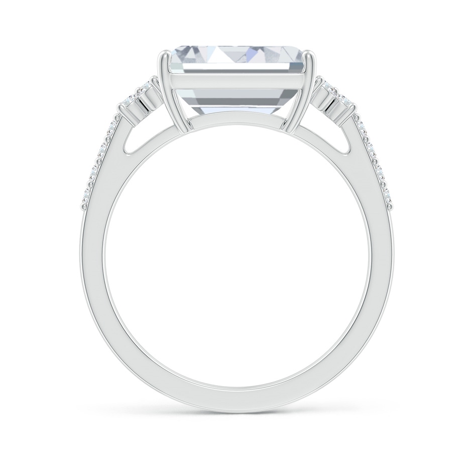 10x7mm FGVS Lab-Grown East-West Emerald-Cut Diamond Side Stone Engagement Ring in White Gold side 199
