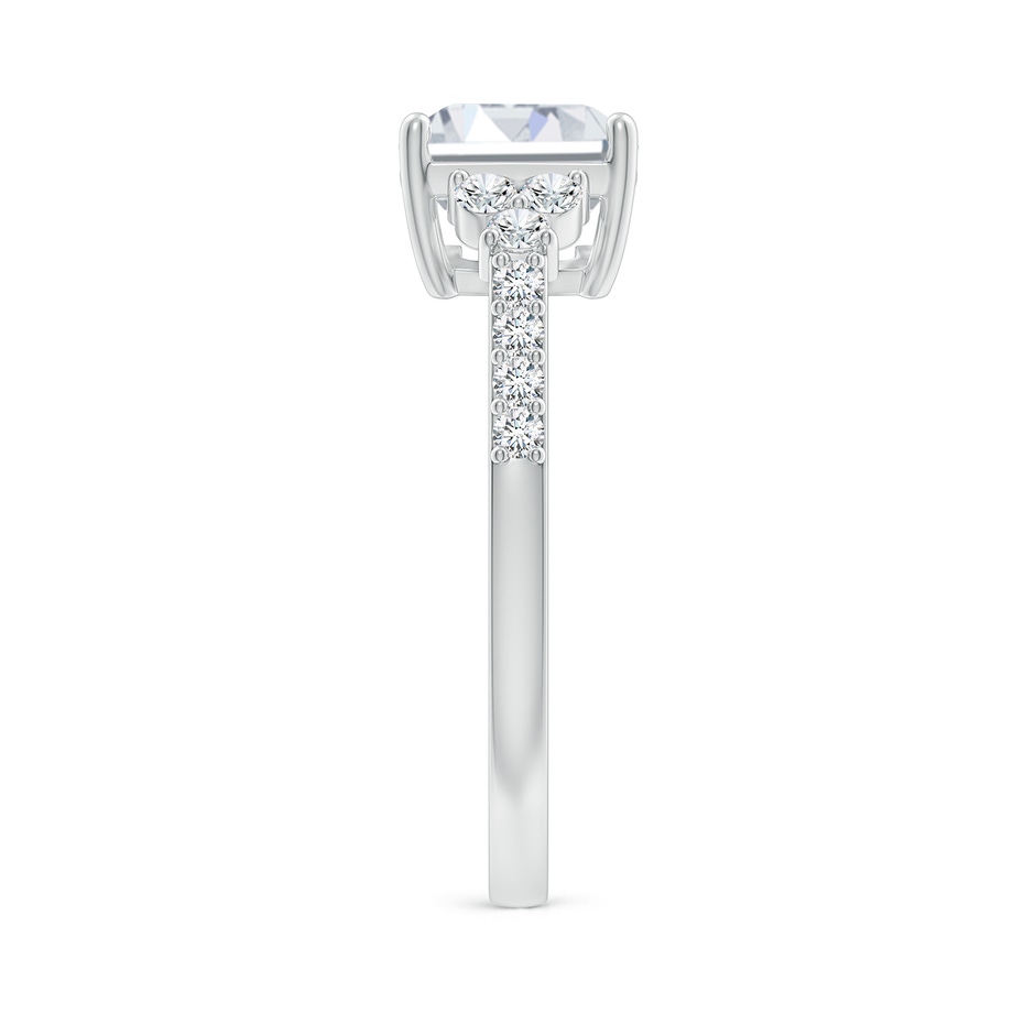 10x7mm FGVS Lab-Grown East-West Emerald-Cut Diamond Side Stone Engagement Ring in White Gold side 299