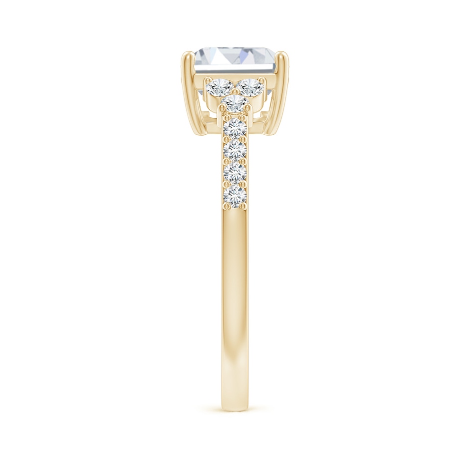 10x7mm FGVS Lab-Grown East-West Emerald-Cut Diamond Side Stone Engagement Ring in Yellow Gold side 299