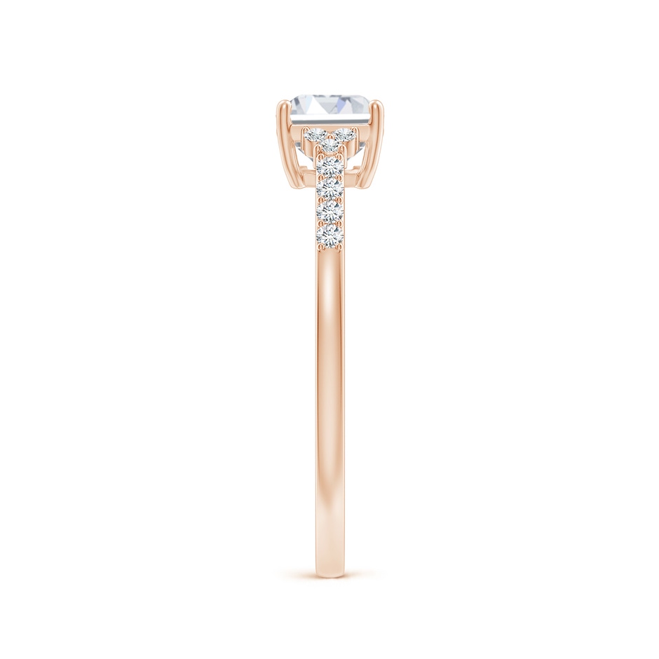 7x5mm FGVS Lab-Grown East-West Emerald-Cut Diamond Side Stone Engagement Ring in Rose Gold side 299