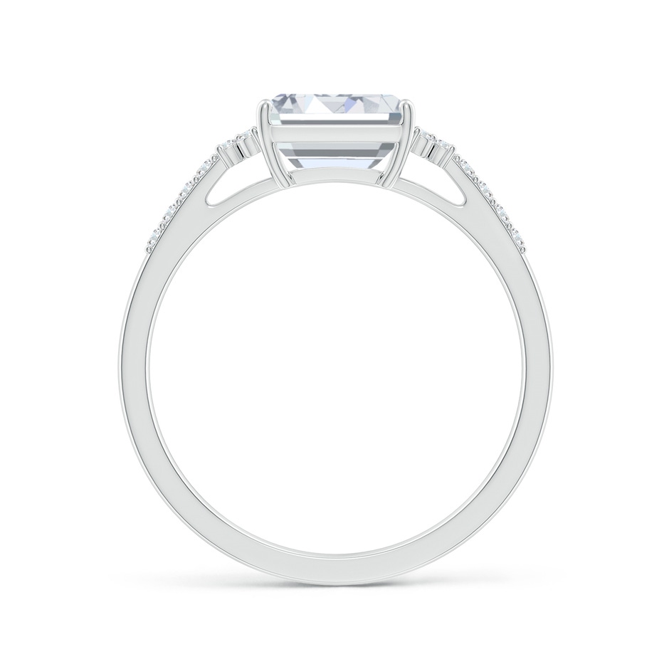 7x5mm FGVS Lab-Grown East-West Emerald-Cut Diamond Side Stone Engagement Ring in White Gold side 199