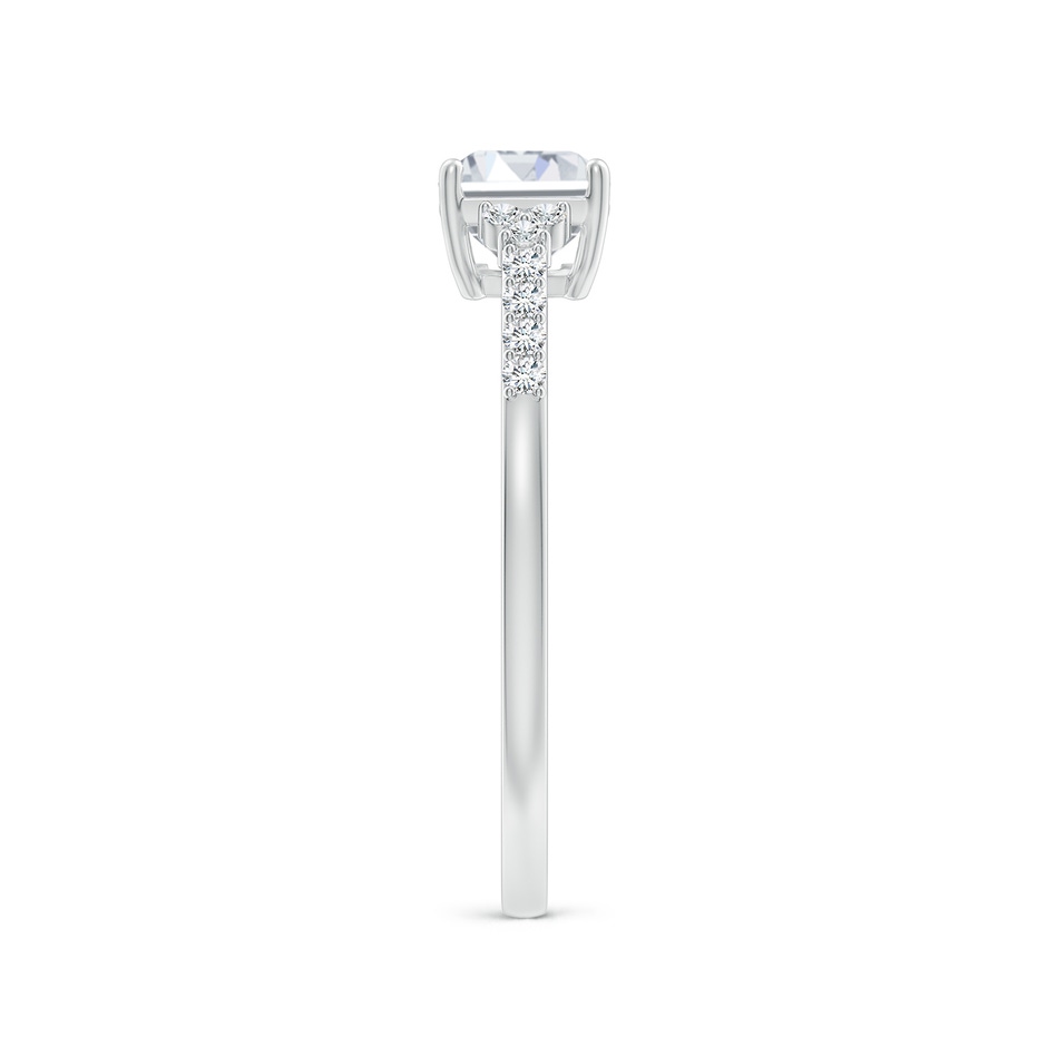 7x5mm FGVS Lab-Grown East-West Emerald-Cut Diamond Side Stone Engagement Ring in White Gold side 299