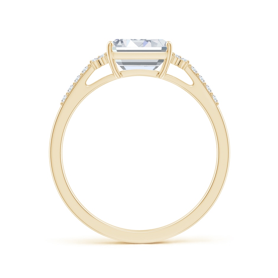 7x5mm FGVS Lab-Grown East-West Emerald-Cut Diamond Side Stone Engagement Ring in Yellow Gold side 199