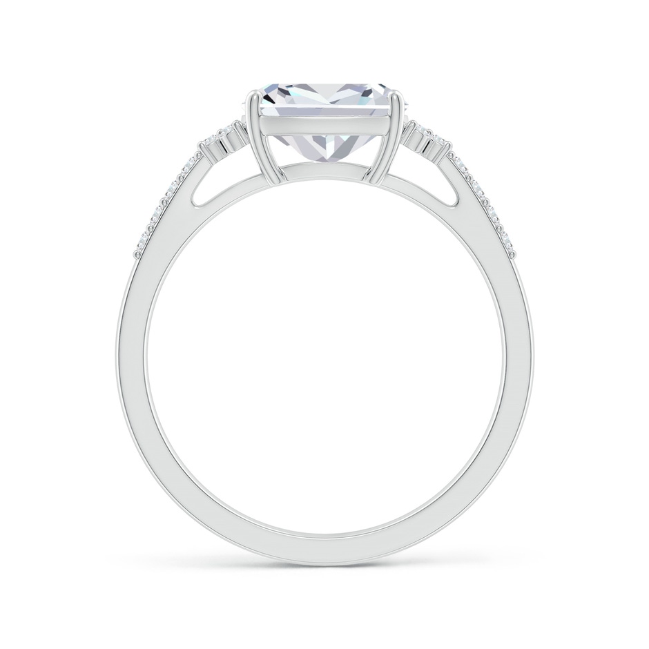 8x6mm FGVS Lab-Grown East-West Cushion Rectangular Diamond Side Stone Engagement Ring in White Gold side 199