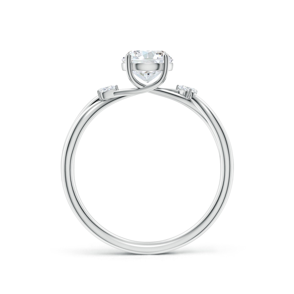 5.9mm FGVS Lab-Grown Nature Inspired Round Diamond Side Stone Engagement Ring in P950 Platinum side 199