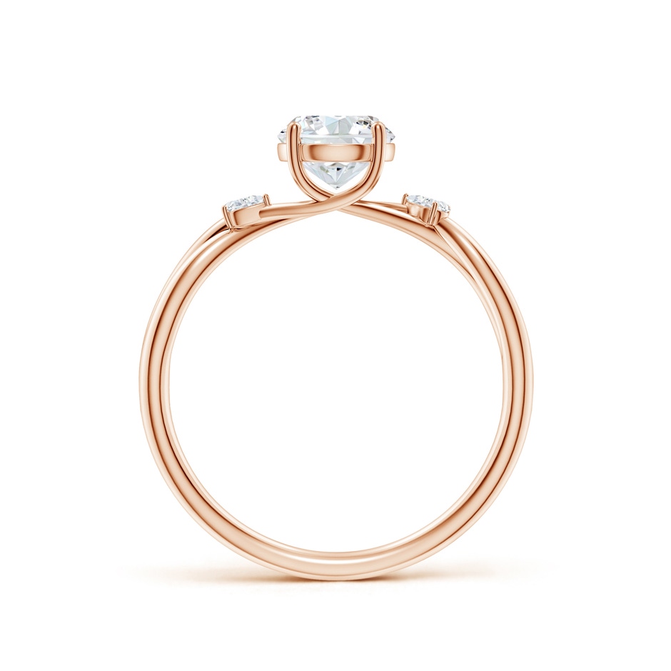 5.9mm FGVS Lab-Grown Nature Inspired Round Diamond Side Stone Engagement Ring in Rose Gold side 199
