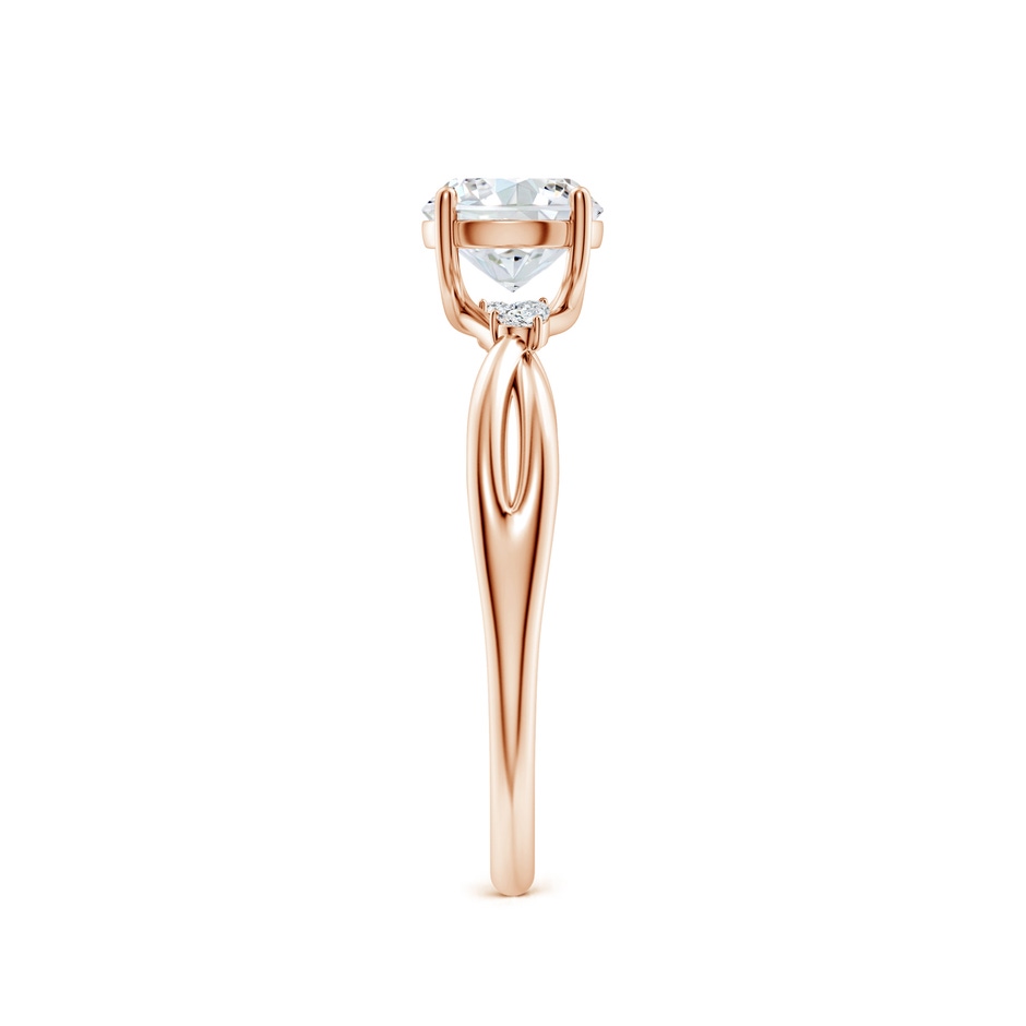 5.9mm FGVS Lab-Grown Nature Inspired Round Diamond Side Stone Engagement Ring in Rose Gold side 299
