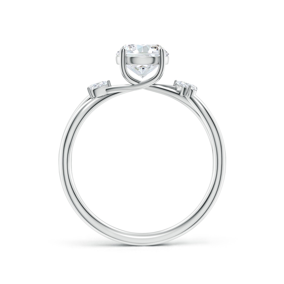 6.4mm FGVS Lab-Grown Nature Inspired Round Diamond Side Stone Engagement Ring in White Gold side 199