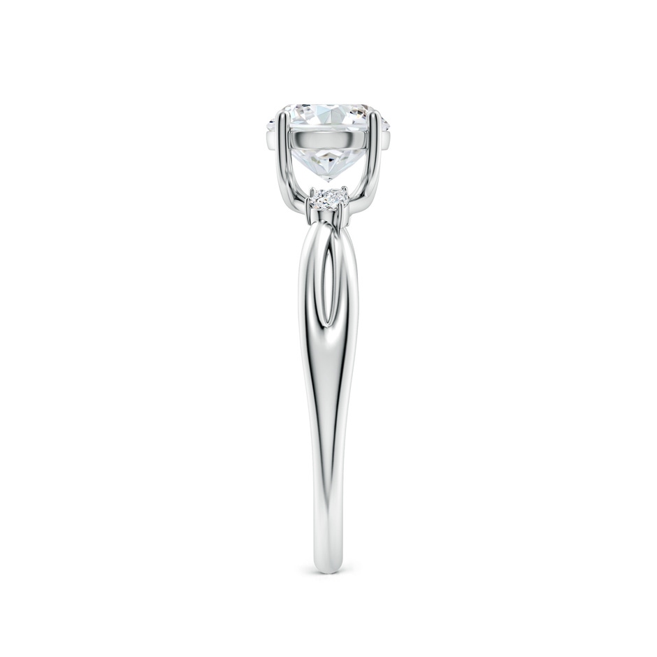 6.4mm FGVS Lab-Grown Nature Inspired Round Diamond Side Stone Engagement Ring in White Gold side 299