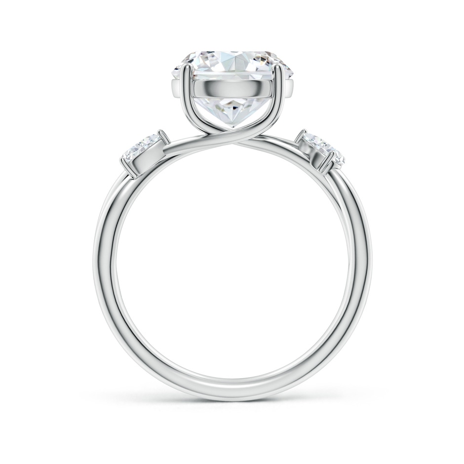 9.2mm FGVS Lab-Grown Nature Inspired Round Diamond Side Stone Engagement Ring in White Gold side 199