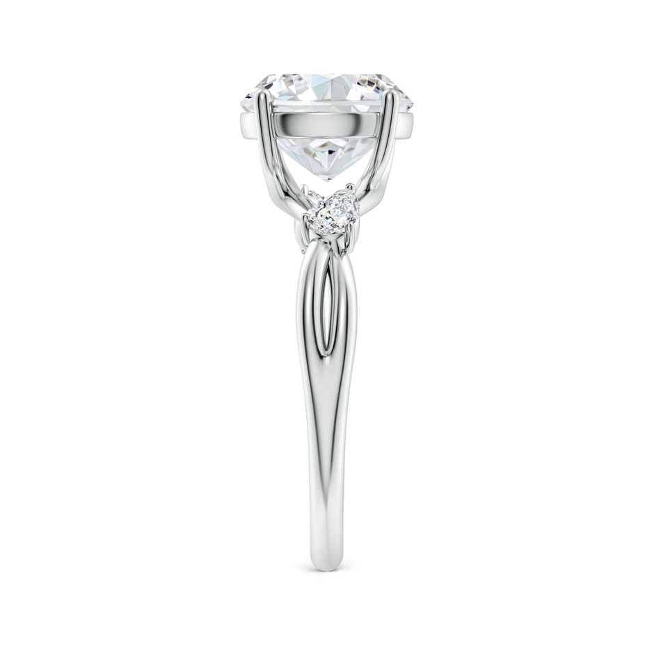 9.2mm FGVS Lab-Grown Nature Inspired Round Diamond Side Stone Engagement Ring in White Gold side 299